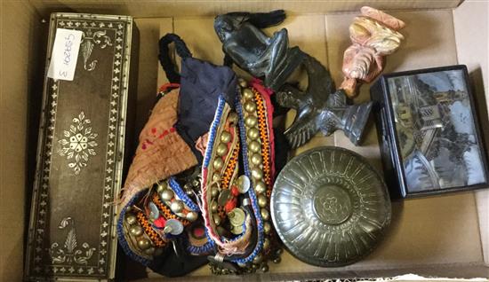 Asian, Oriental collection of boxes, figures etc